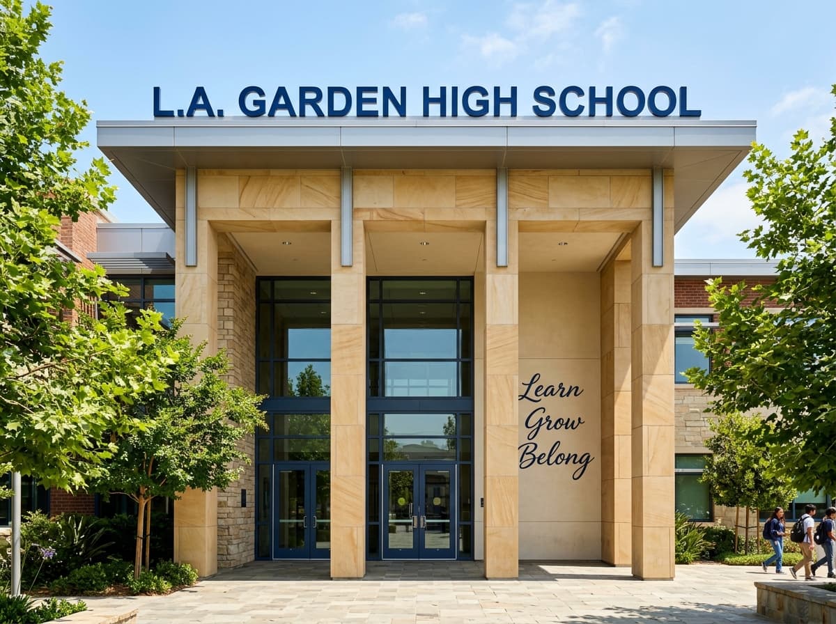 L. A. Garden High School Building Facade